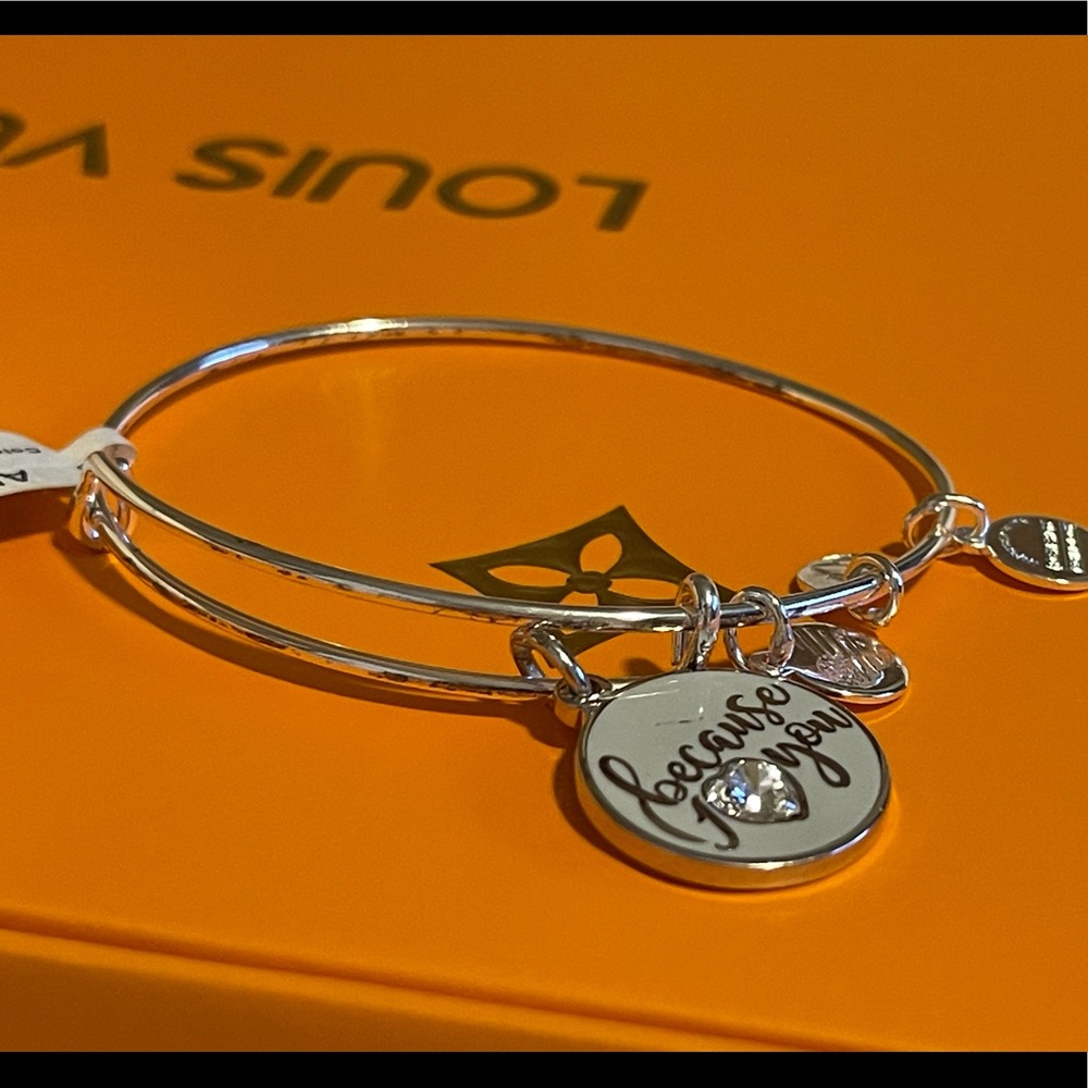 Alex and Ani Color Infusion, Because I Love You Charm Bangle